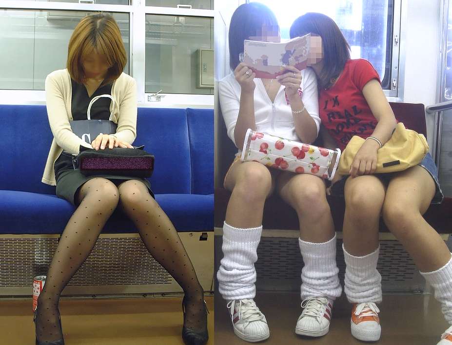 電車の中で女の子たちが見せるパンティが美味しい