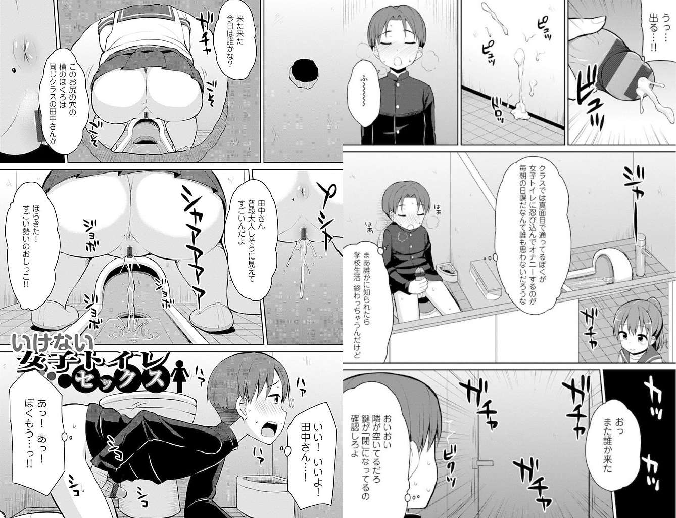 女子トイレで覗きセンズリ